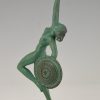 Art Deco sculpture nu à la trompette Jericho