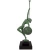 Art Deco sculptuur naakt met trompet en schild Jericho