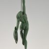 Jericho, sculpture Art Deco nu à la trompette