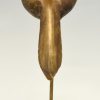 Skulptur Modern Bronze Vogel 1970