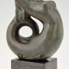 Mid Century bronze mermaid bookends