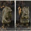 Art Deco bronze squirrel bookends