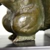 Art Deco serre livres en bronze ecureuils