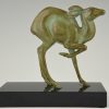 Art Deco bronzen boekensteunen met herten