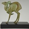 Art Deco bronze deer bookends.