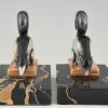 Art deco bronze squirrel bookends