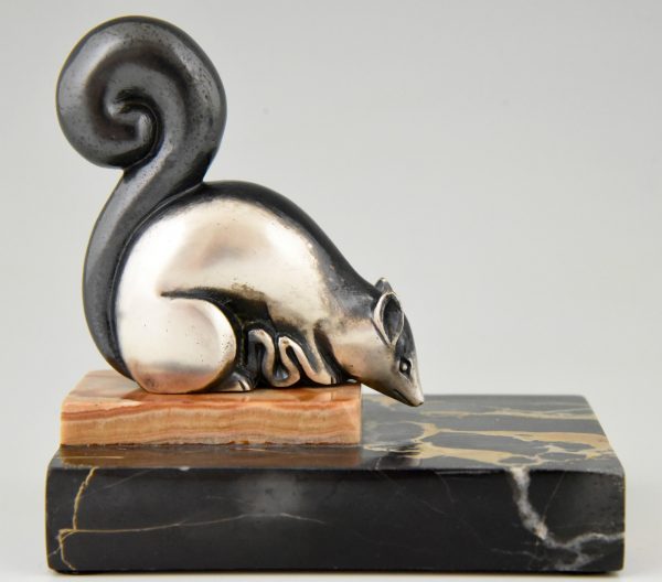 Art deco bronze squirrel bookends