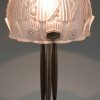 Art Deco glass and bronze desk or table lamp