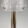 Art Deco glass and bronze desk or table lamp