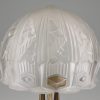 Art Deco glass and bronze desk or table lamp