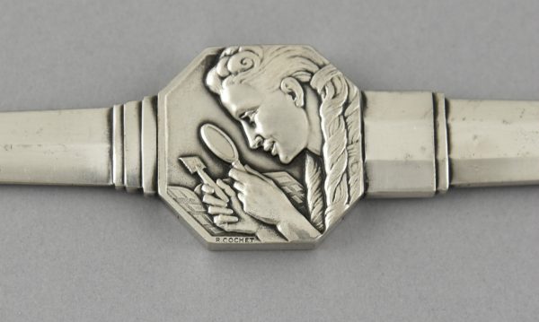 Filatelist, Art Deco bronzen briefopener