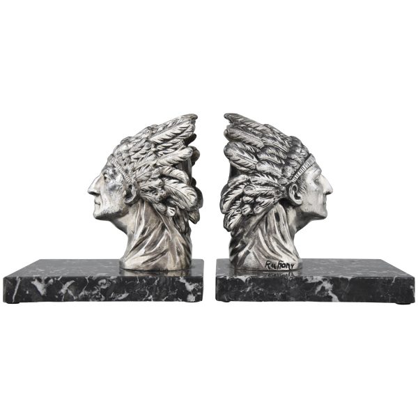 Art Deco indian bookends