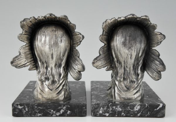 Art Deco indian bookends