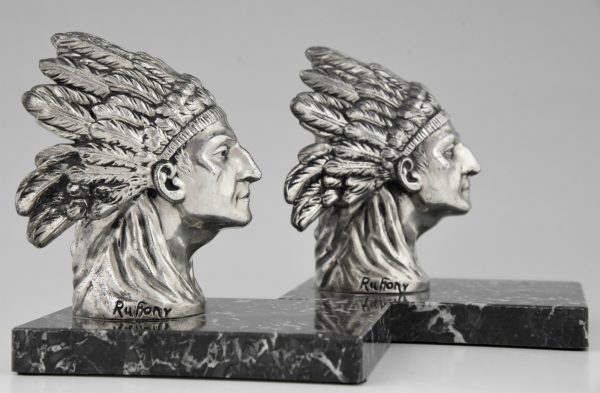 Art Deco indian bookends