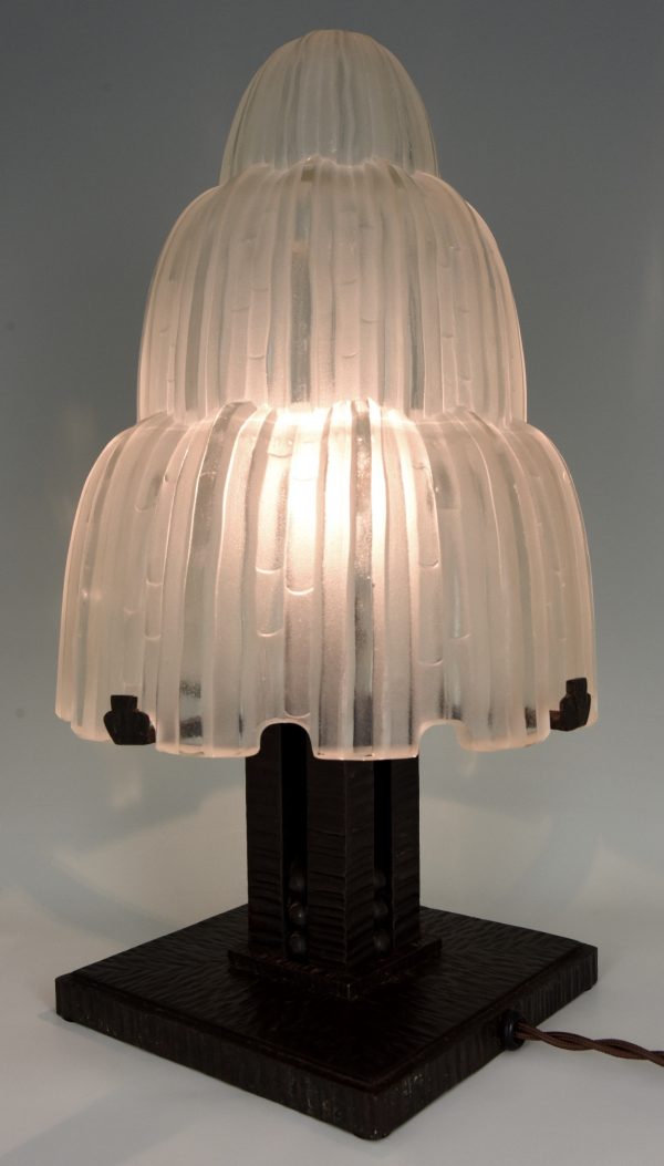 Art Deco Cascade Waterfall table lamp.