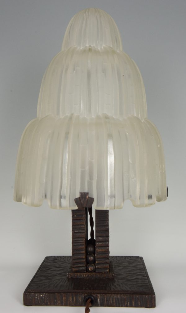 Art Deco Cascade Waterfall table lamp.