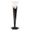 Lampe Art Deco pâte de verre et fer forgé tulipe