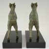 Art Deco bronze ram bookends