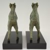 Art Deco bronze ram bookends