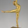 Art Deco sculpture en bronze de la danseuse Nattova