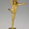 Art Deco sculpture en bronze de la danseuse Nattova