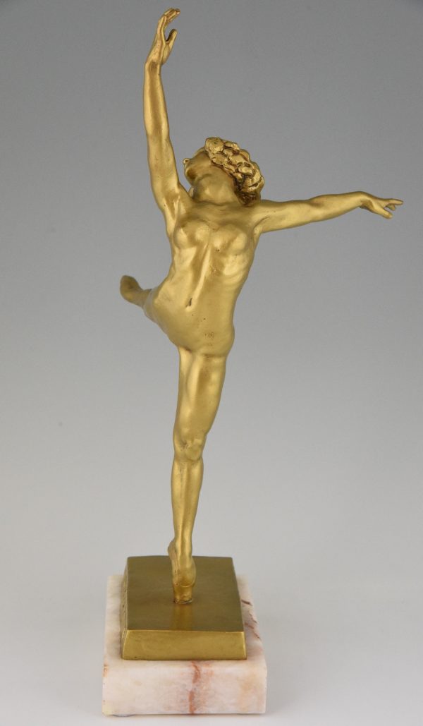 Art Deco sculpture en bronze de la danseuse Nattova