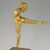 Art Deco sculpture en bronze de la danseuse Nattova