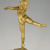 Art Deco bronze sculpture of ballet dancer Nattova