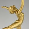 Art Deco bronzen sculptuur danseres Natacha Nattova