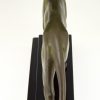 Art Deco bronze sculpture of a panther