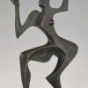 Modern bronze sculpture of a dancer