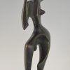 Modern bronze sculpture of a dancer