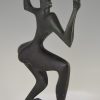 Modern bronze sculpture of a dancer