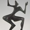 Modern bronze sculpture of a dancer