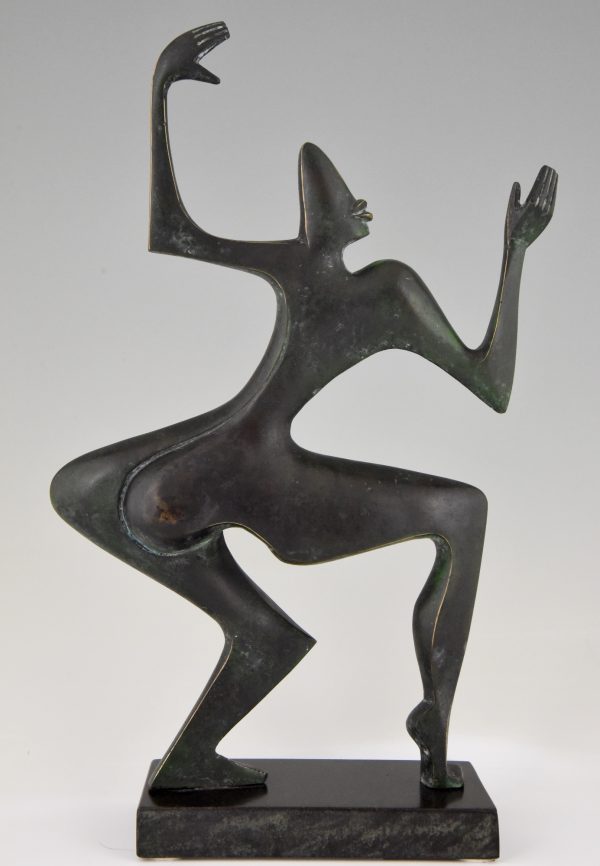 Modern bronze sculpture of a dancer