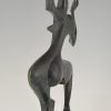 Modern bronze sculpture of a dancer