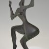Modern bronze sculpture of a dancer
