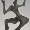 Modern bronze sculpture of a dancer
