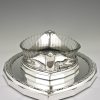 Art Deco silvered flowerdish with mirror plateau.