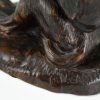 Sculpture en bronze deux singes