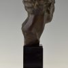 Art Deco bronzen sculptuur buste man