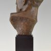 Art Deco sculpture bronze buste homme