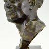 Art Deco bronze sculpture male bust
