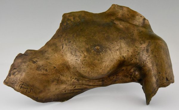 Moderne bronzen sculptuur vrouwen torso Magnetic Evidence