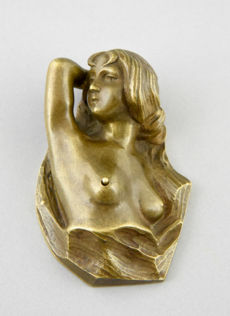 Jugendstil bel met naakt brons erotisch