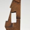 Mid Century modern abstract bronze sculpture