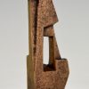 Mid Century modern abstract bronze sculpture