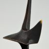 Seventies bronze sculpture.