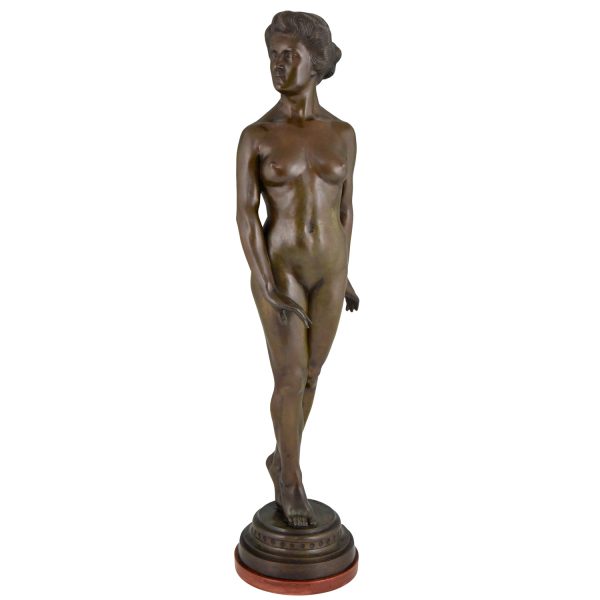 Art Deco Bronze Skulptur Frauenakt