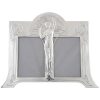 Art Nouveau double photo frame with maiden